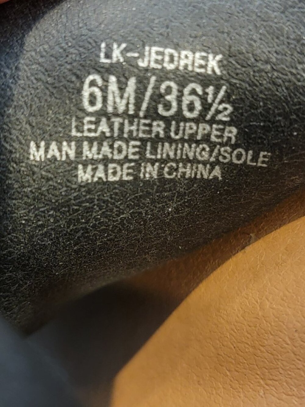Lucky Brand Black Leather Jedrek Peep Toe Wedge Heel Shoes - Picture 9 of 11